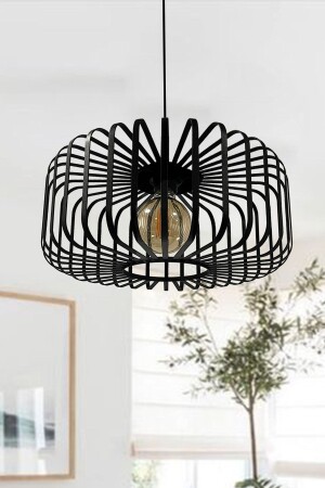 مصباح معلق أسود من MNZ-Sante شمعير إضاءة داخلية ديكورative Kitchen Hall Cafe Office BMM7183 - Bamyum