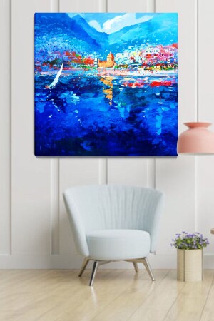 MNZ-Santorini Island Canvas Painting 100 × 100 سم SNTRNADA019 - ColorVision