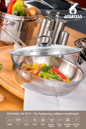 MNZ-Saphire 26 سم من الصلب المقاوم للصدأ مع غطاء الزجاج المقبض 4790 قاعدة إدخال P107PŞÜ. 35479. 01 - Amboss