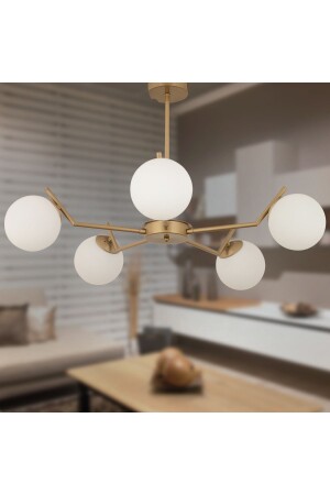 MNZ-Sara 5 قطعة قديمة ملونة الزجاج الأبيض الحديثة غرفة الصغار غرفة المعيشة الشنارة فوق طاولة الطعام 3456-05-FR - Apliqa