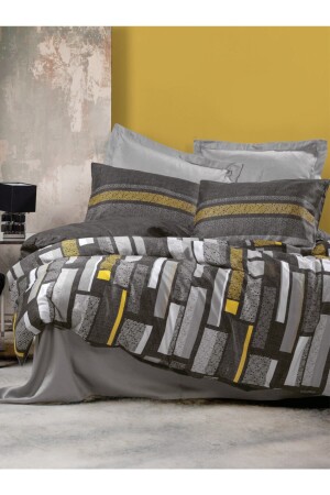 MNZ-Satin غطاء غطاء مزدوج مجموعة فاريس جراي 1771p - Cotton Box