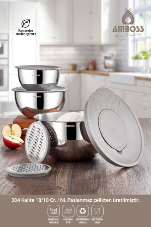 MNZ-Satin 9 قطعة كأس متعددة الأغراض SAT-8002 - Amboss