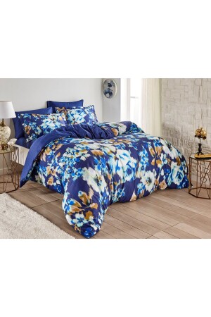 MNZ-Satin Gilda غطاء غطاء مزدوج مجموعة البحرية الأزرق 60248654 - Linens