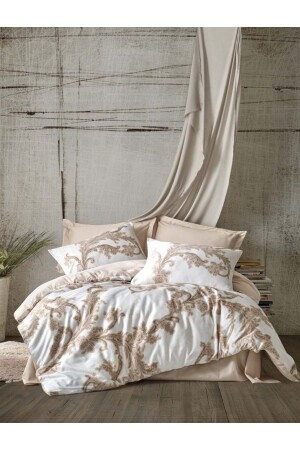 MNZ-Satin Line غطاء ملابس مزدوجة المعدة المعدة لورين بيج MSTK08876 - Cotton Box