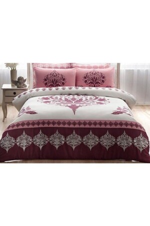 MNZ-Satin مزدوجة غطاء غطاء المنتج Venna Plum 78907 - Taç