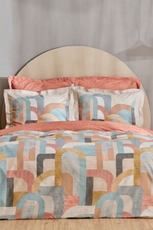 MNZ-Sava 100% القطن مزدوج غطاء غطاء مجموعة بيج - Karaca Home