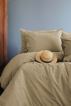 MNZ-Savanna غسيل 100% القطن البوبلين بيج مزدوج غطاء غطاء مجموعة منظمة الحكومة -552025 - İssimo Home