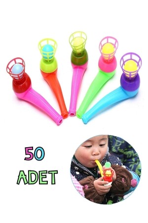 (MNZ-Saxophone Ball Blowing Game) (لعبة (بوبيت) لعبة (الساكسوفون) التعليمية (Saksophone) 50 قطعة (A1) - Mankii Oyuncak