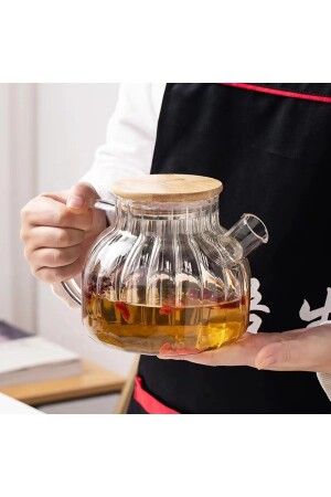 MNZ-Saye 1 لتر من كوب الشاي من Borosilicate Glass مناسب للوفنون ومخازن الشاي، قادرة على التواصل مع النار - Arvale