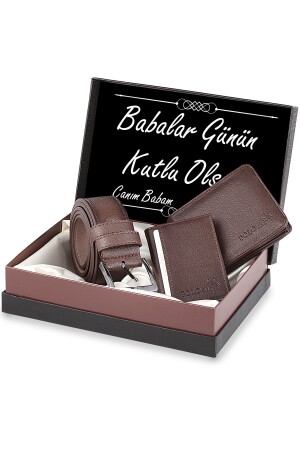 موديل حامل بطاقة محفظة من حزام بني من قبل رجال MNZ-Sb لليوم الأب SETE-3012-Sb - polo air