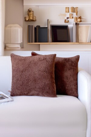 MNZ-Scandinavian بوهيم 2 حزمة تدي بيفي رمي وسادة غطاء براون - Hamur