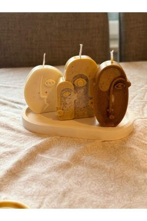 MNZ-Scandinavian Face Decorative Candle Set من 3 - The Turf Candles