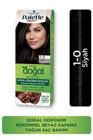 MNZ-Schwarzkopf لونات طبيعية دائمة 1-0 لون شعر أسود - Palette