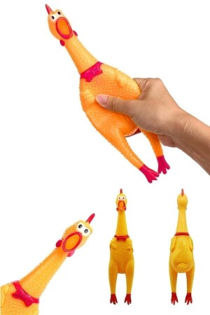 MNZ-Screaming Screaming Rooster Chicken Dog Cat Screaming Sound Toy 30 سم - دجاج شرير - Şeker Adası