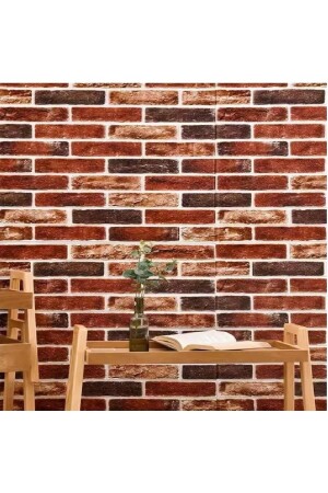 MNZ-Self Adhesive Multi Color طلاء الحجر نمط غرفة المعيشة مكتب ورق جدار 70x35cm قطعة W149 - Renkli Duvarlar