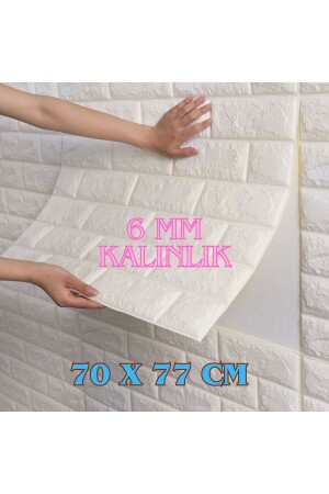 MNZ-Self Adhesive White Wall Panel 3d - Renkli Duvarlar