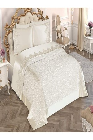 MNZ-Selin 3 Piece Pique Set سلمون 8732 - bursa çeyiz