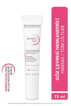 كريم الرطوبة العين من MNZ-Sensibio مع حمض هيلورونيك وكافيين للمنطقة الحساسة للعين 15 مل - Bioderma