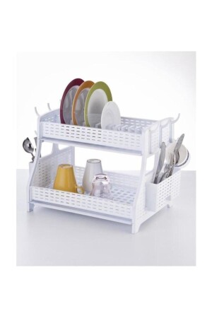 MNZ-Şenyayla Wicker رف لوحات مزدوجة الطابق 8693135055209 - Şen Yayla