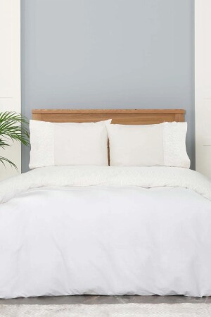 MNZ-Serenity White 100% Cotton Embroidered Double Duvet Cover Set 200 20. 01. 0336 - Karaca Home
