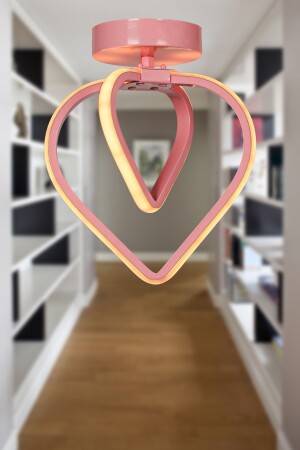 MNZ-Sevinç 3 لون LED سقف جبل شمعة واحدة وردي BEG0092BEG51 - Begüsa