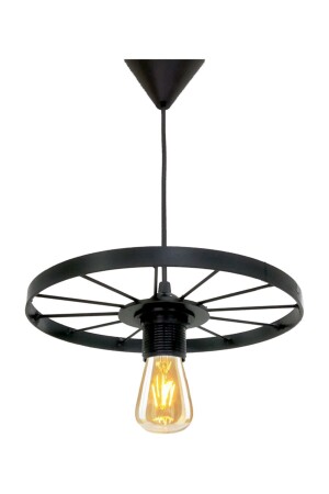 مصباح عجلة الدراجة MNZ-Shilter Lamp Single Chandelier Metal Retro Wrought Iron Bar Hotel مطعم مصباح السقف BNDBSKLTAVZ01 - Bundera