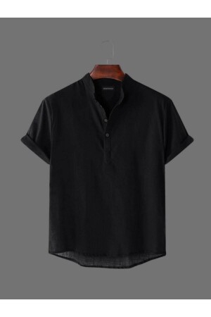 MNZ-Short Sleeve Collar ثلاثة أزرار قميص من السفن WMS079 - WAMOSSALAPLI