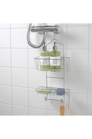 MNZ-Shower Basket Rust Proof، رف دش مع معلقة، زنك مطلي 1627 - IKEA