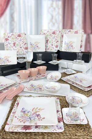 مجموعة من أجزاء الإفطار من سلسلة MNZ-Siera Spring Series 34 لـ 6 أشخاص BHR0005 - Keramika