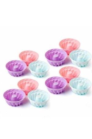 MNZ-Silicone حجم صغير 6 قطع كعك-موفين مولد - Birdoludukkan