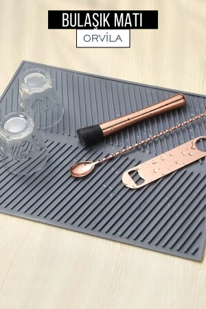 MNZ-Silicone Dish Drying Mat Maxi الحجم 44x33 سم - Orvila