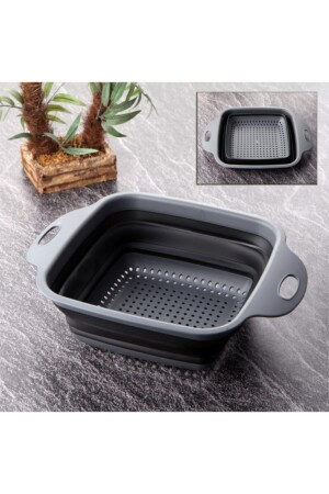 MNZ-Silicone Folding Strainer Square - İly