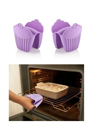 MNZ-Silicone Oven Mitts عزل غير المنزلق مقاوم للحرارة الحرارية الميكروويف - Özsima