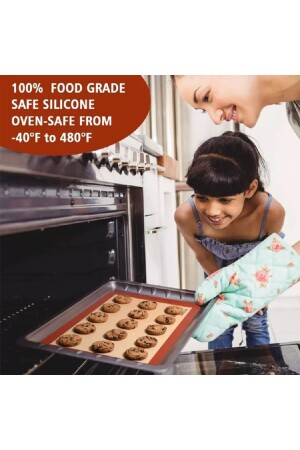 MNZ-Silicone Silpat مضاد للنيران لا يضرب خفاشة الخبز 40*30 سم خفاشة خفاشة ذات الزيت الورق العجين المتحركة N - Neptün Life