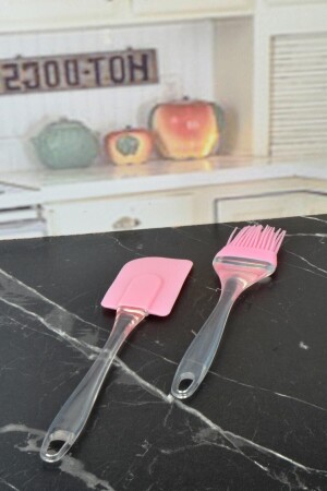 MNZ-Silicone Spatula و فرشاة البيض مجموعة 2 - Lilya Home