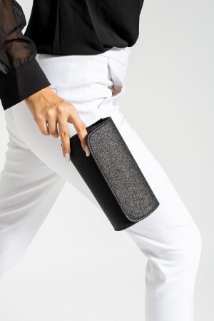 حقيبة ملابس مساء من زنة MNZ-Silivery Black Mini Portfolio حقيبة ملابس مساء من نساء - Bibags