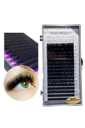 MNZ-Silk Lash 0-07 D طول الخليط المتحرك - Nagaraku