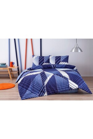 MNZ-Silva Navy Blue Duvet Cover Set واحد من التنفس TC53T60265218 - Taç