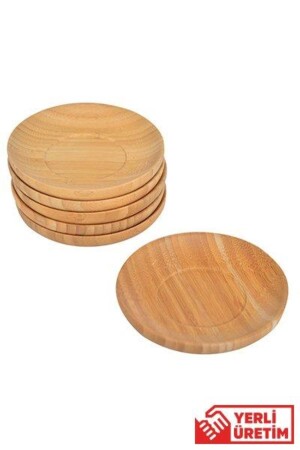لوحة شاي من نوع MNZ-Silva Round Tea Plate من 6 BKSL01 - Bambum