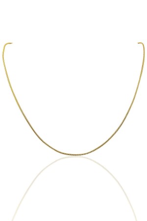 MNZ-Silver Gilded 60 Cm Snake Model Chain SGTL10227GOLD - Söğütlü Silver