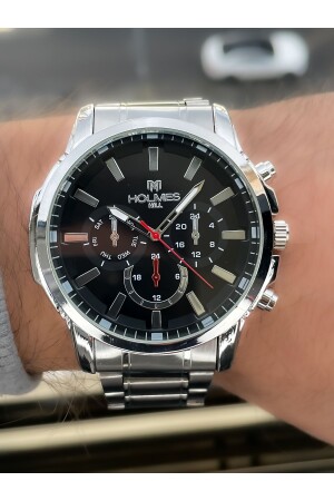 ساعة رجال من فئة MNZ-Silver مع شريط فولاذ HM015448 - holmes hill