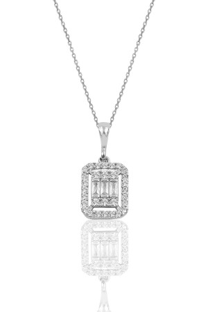 مقعد من الحجر من الـ MNZ-Silver Rhodium Baguette - Söğütlü Silver