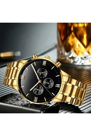 ساعة يد الرجال من فولاذ من طراز MNZ-Silver Rose 2 Color ÇENÇEN01002 - ÇENÇEN