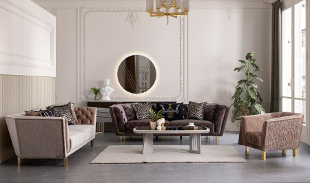 مجموعة الأريكة الفاخرة MNZ-Silvia - Cadde Yıldız