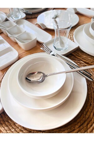 MNZ-Simple عصرية 24 قطعة الخزف عشاء مجموعة TR4617 - CASA DE BELLA