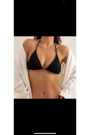 MNZ-Simple Cross Chest Chest Belly Body Chain قلادة عنق جسمية ملحقات للنساء - Güllüs