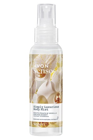 MNZ-Simply Luxury White Peach and Vanilla Orchid (بخريصة بيضاء ووفانيلة أوركيد) ريحة الجسم 100 مليلتر - Avon