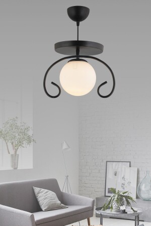 MNZ-Single Black Butterfly White Globe Glass شمعة عصرية AK00050 - Kraliçe