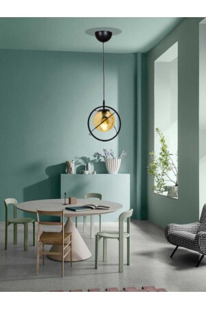 MNZ-Single Black Honey Glass شمعة-مصنع حديث-المصدر-المصدر-المصدر-غرفة-المستوى-المطبخ-غرفة-الأطفال-غرفة - avizade