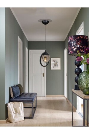 MNZ-Single Black Smoked Glass شمعة-صناعية حديثة-المصدر-المصدر-المصدر-غرفة المعيشة-المطبخ-غرفة الطفل-غرفة - avizade